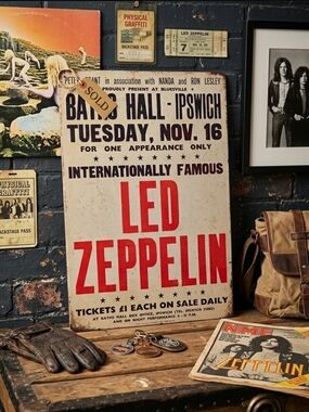 Rock Legend Decor: Vintage Style Led Zeppelin Tin Sign